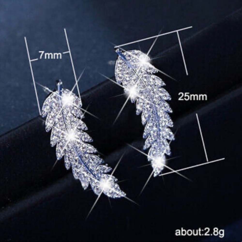 NEW Sterling silver Diamond 💎 Earrings - Picture 3 of 4